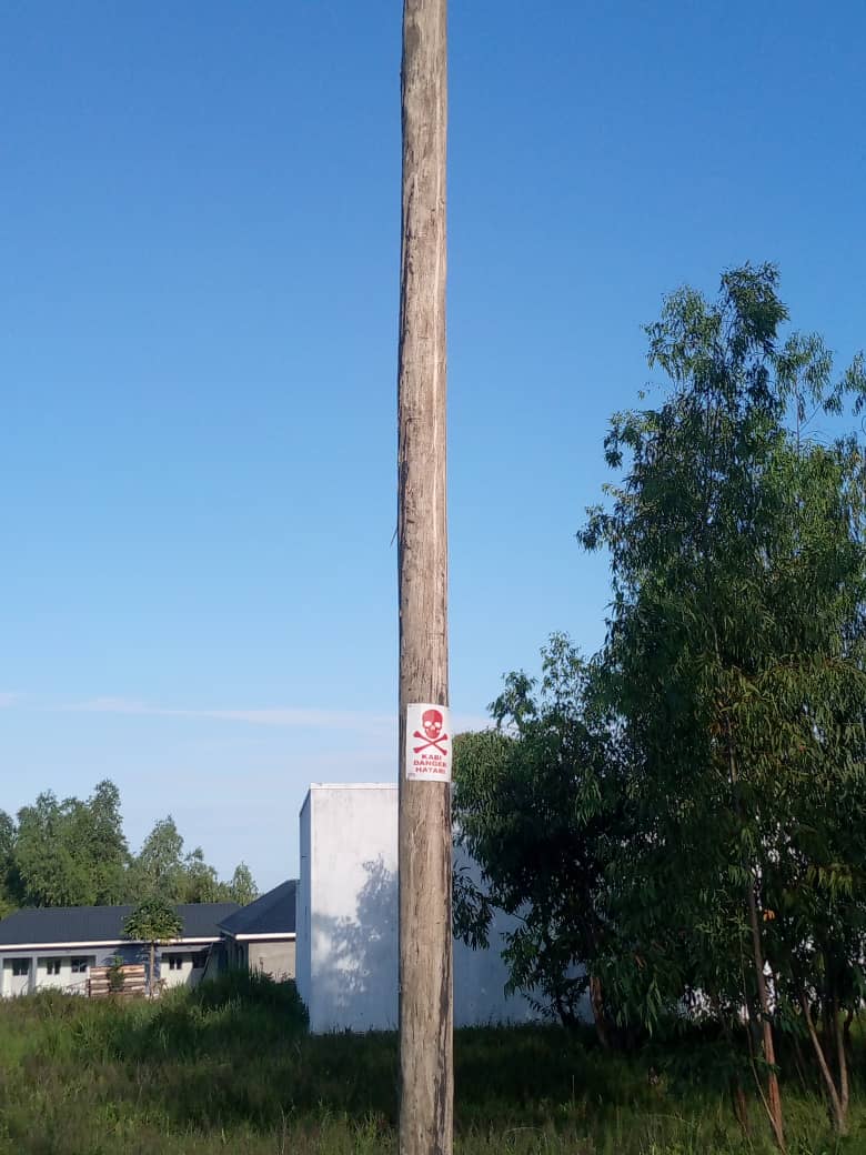 Field team supporting powerline maintenance